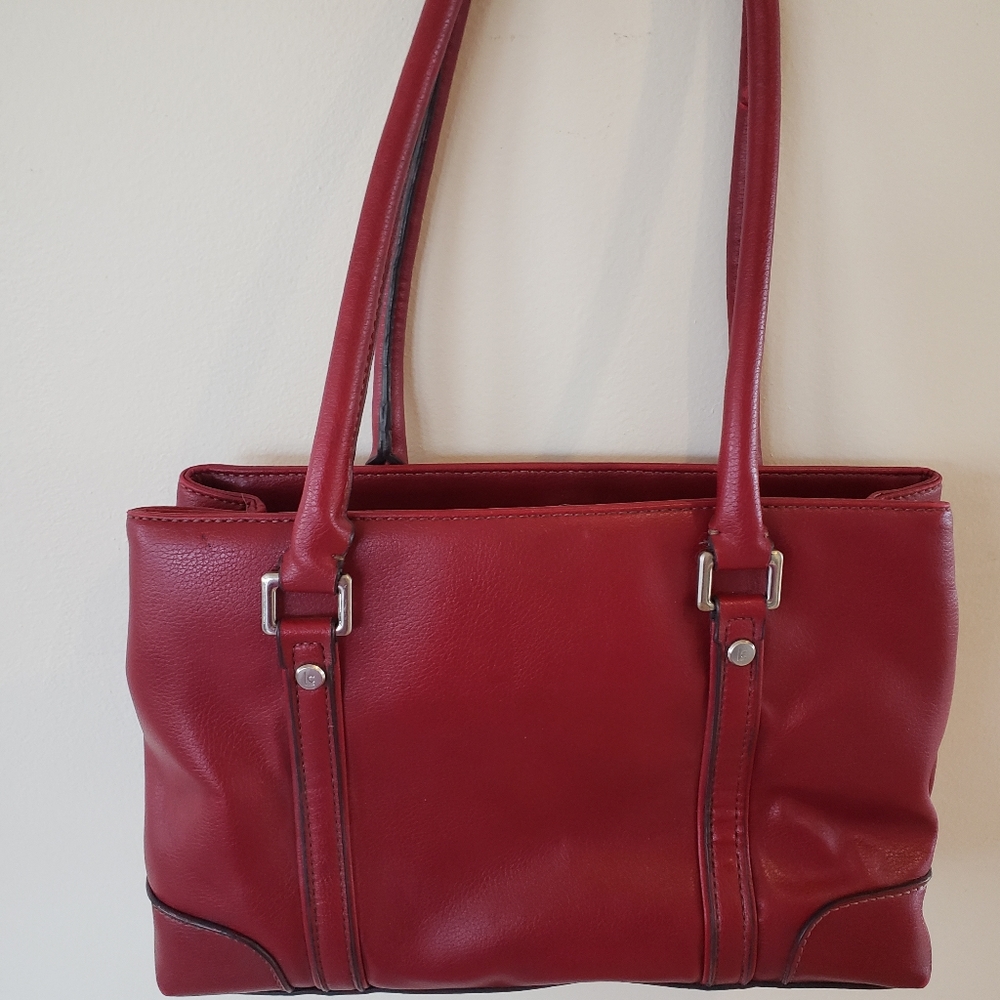 Vintage Liz Claiborne red handbag - Picture 2 of 5